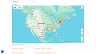 Company website using an interactive map and store locator on WordPress