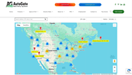Automotive service website using a WordPress store locator map