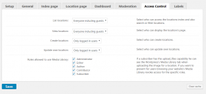 Control user permissions for adding and editing locations