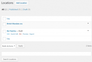 Manage all locations in the WordPress Multi Location Map plugin