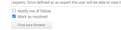 Allow experts to resolve questions