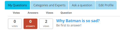 User: My Questions Index