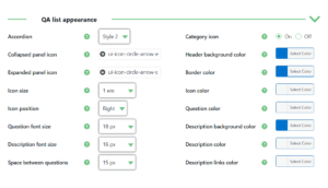 Accordion Appearance Settings