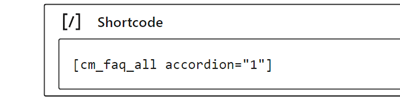 FAQ Accordion Shortcode
