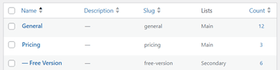 FAQ Categories