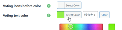 Customize Voting Style