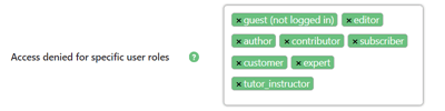 Restrict invitation code access for selected WordPress user roles