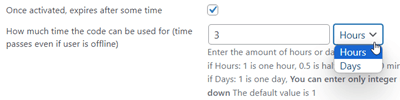 Set duration of content access after using an invitation code