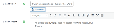 Notify users via email when invitation code is created
