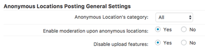 Anonymous users suggesting new locations with moderation enabled