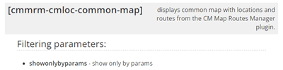 Combined display of locations and routes on a single map