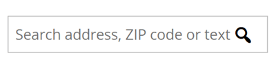 Searching map locations by name, address, ZIP code, and description