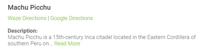 Location page links to Waze and Google Maps directions