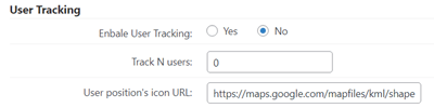 Displaying user geolocation in real time on an interactive map